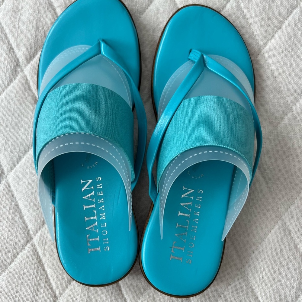 Italian Leather Sz 6 1/2 Sandals lagonlook classy fairy babydoll stylish classic